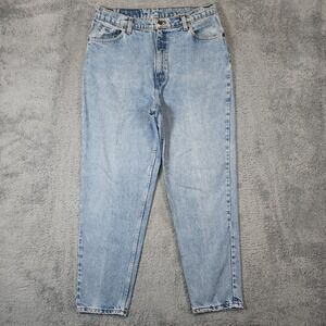 Vintage Levis 521 Jeans Womens 16 Barrel Tapered Fit Light Wash Denim High Rise